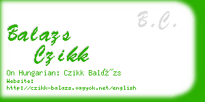 balazs czikk business card